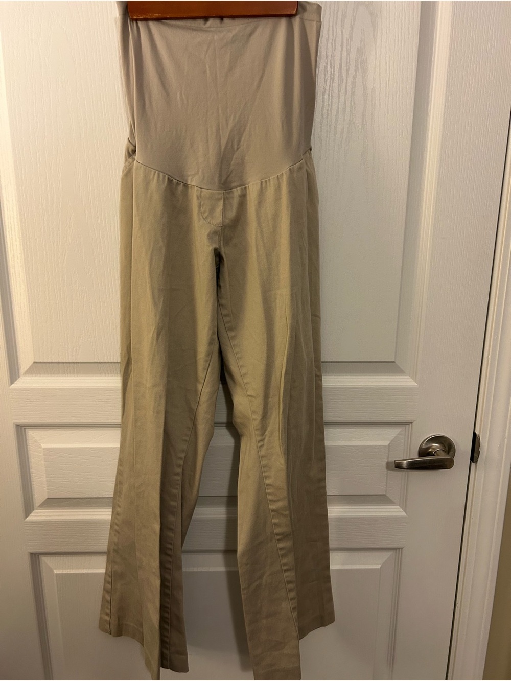 Motherhood Maternity Wide-Leg Maternity Pants in Khaki Size PL